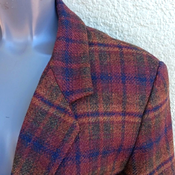 ESKA INT. (RUSSIA) LADIES PLAID (1) BUTTON VINTAGE BLAZER